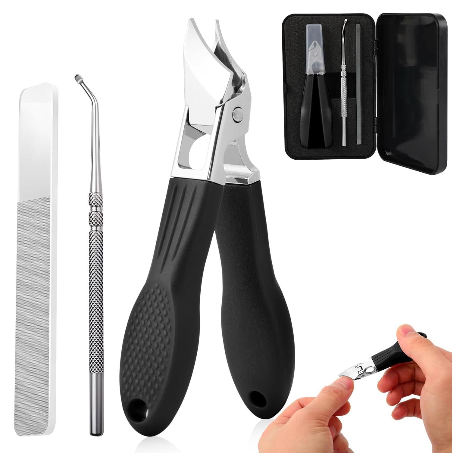 Cortauñas Ergonómico Antisalpicaduras Enterlent Set de 3