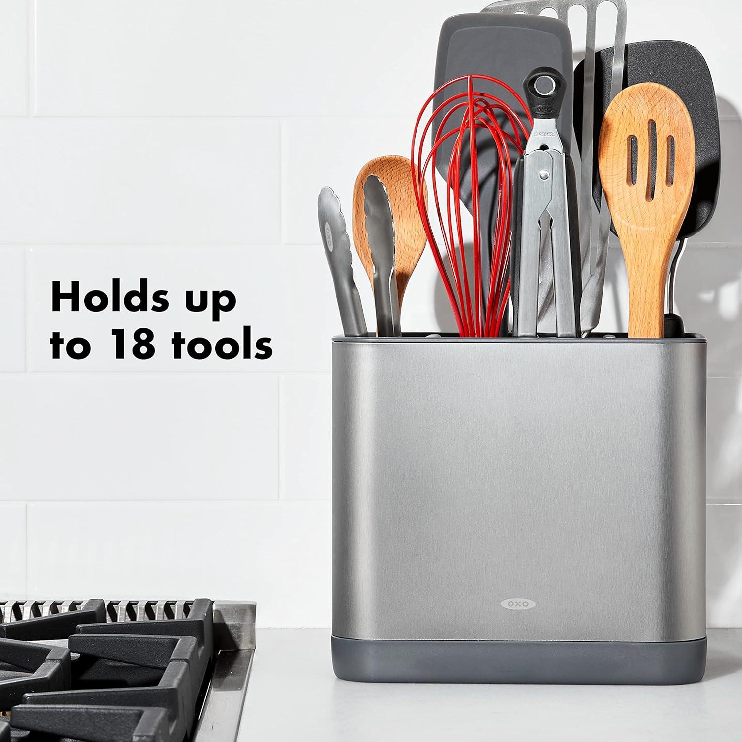 Soporte de Utensilios Grande OXO Good Grips Acero Inoxidable