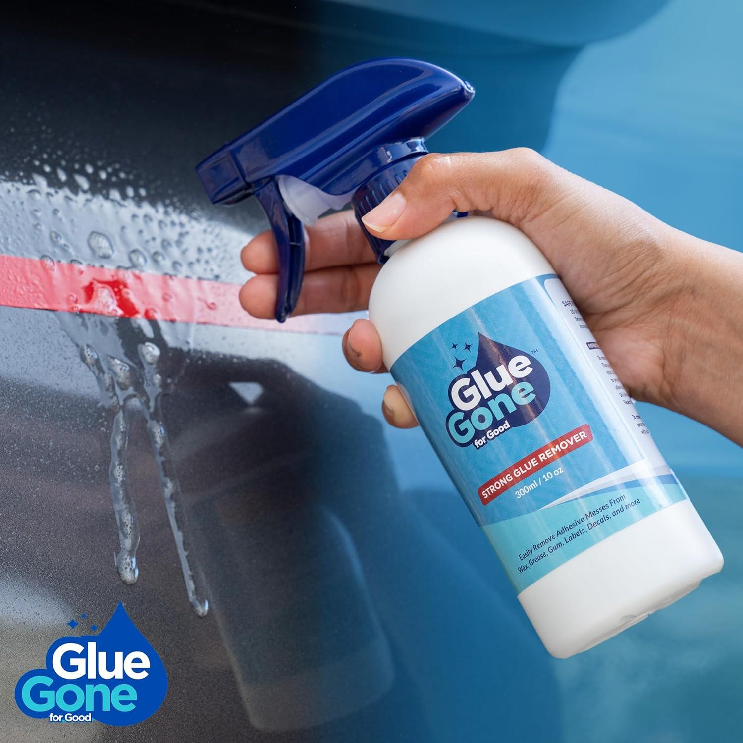 Removedor de Adhesivo Glue Gone 10 oz - Eficaz en Madera, Plástico, Vidrio
