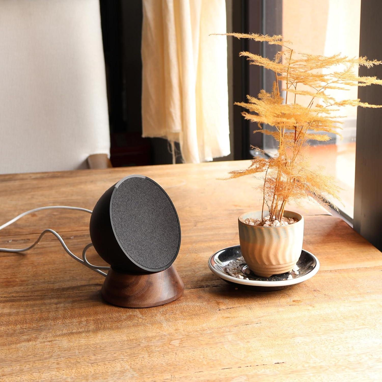 Soporte de Madera para Altavoz Echo Pop y HomePod Mini