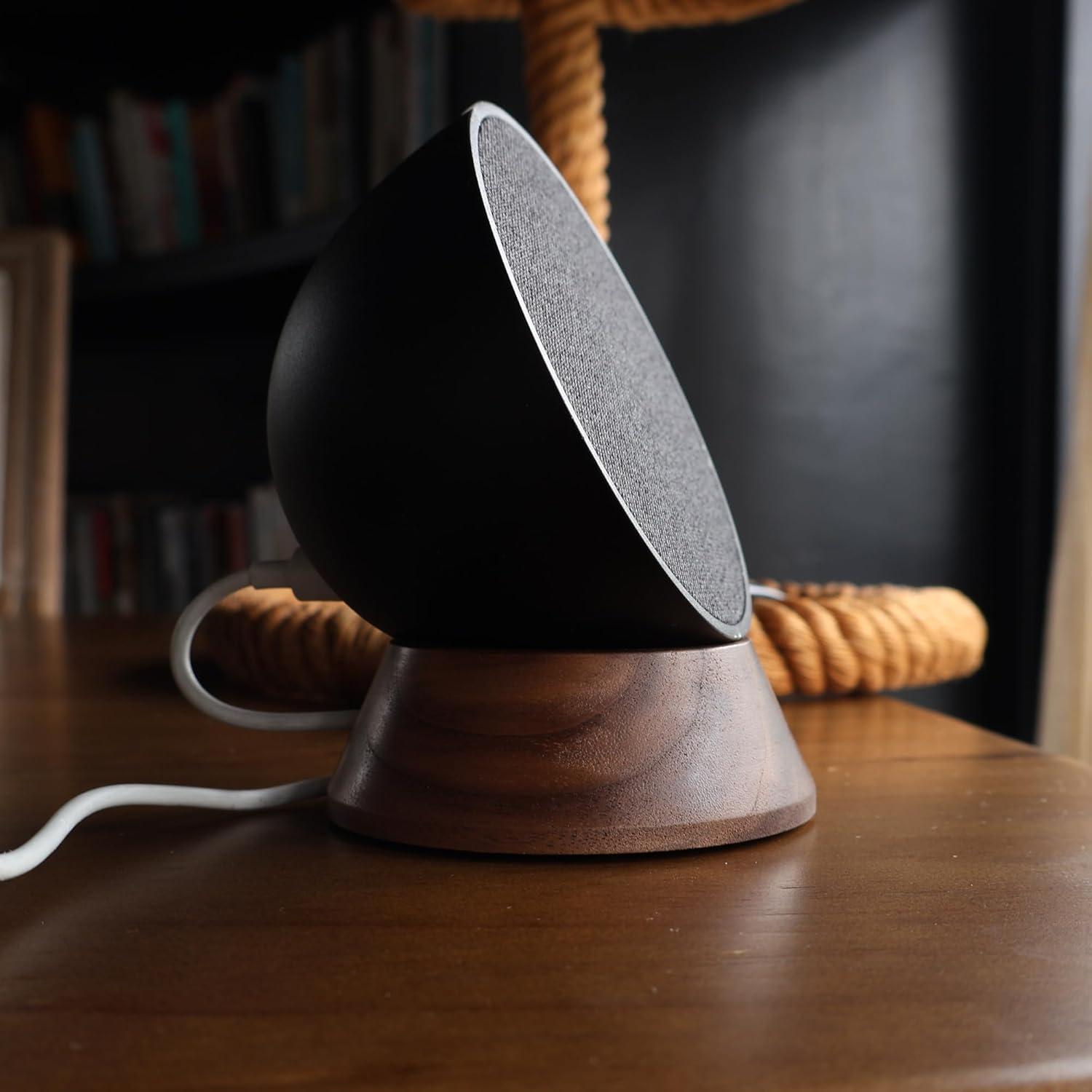 Soporte de Madera para Altavoz Echo Pop y HomePod Mini