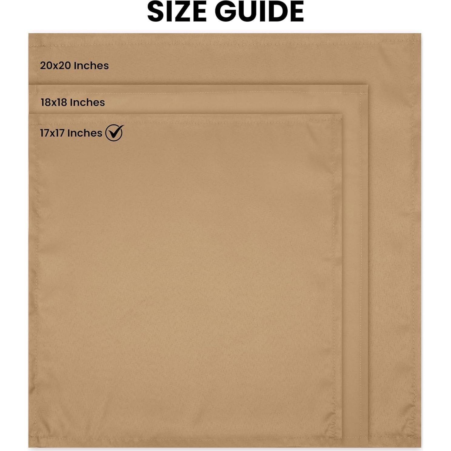 Servilletas de Tela Utopia Home Beige 43x43 cm - Paquete de 24