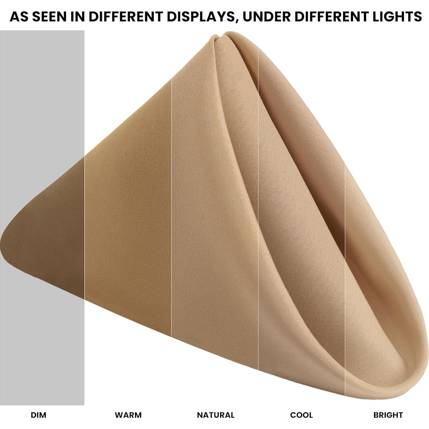 Servilletas de Tela Utopia Home Beige 43x43 cm - Paquete de 24