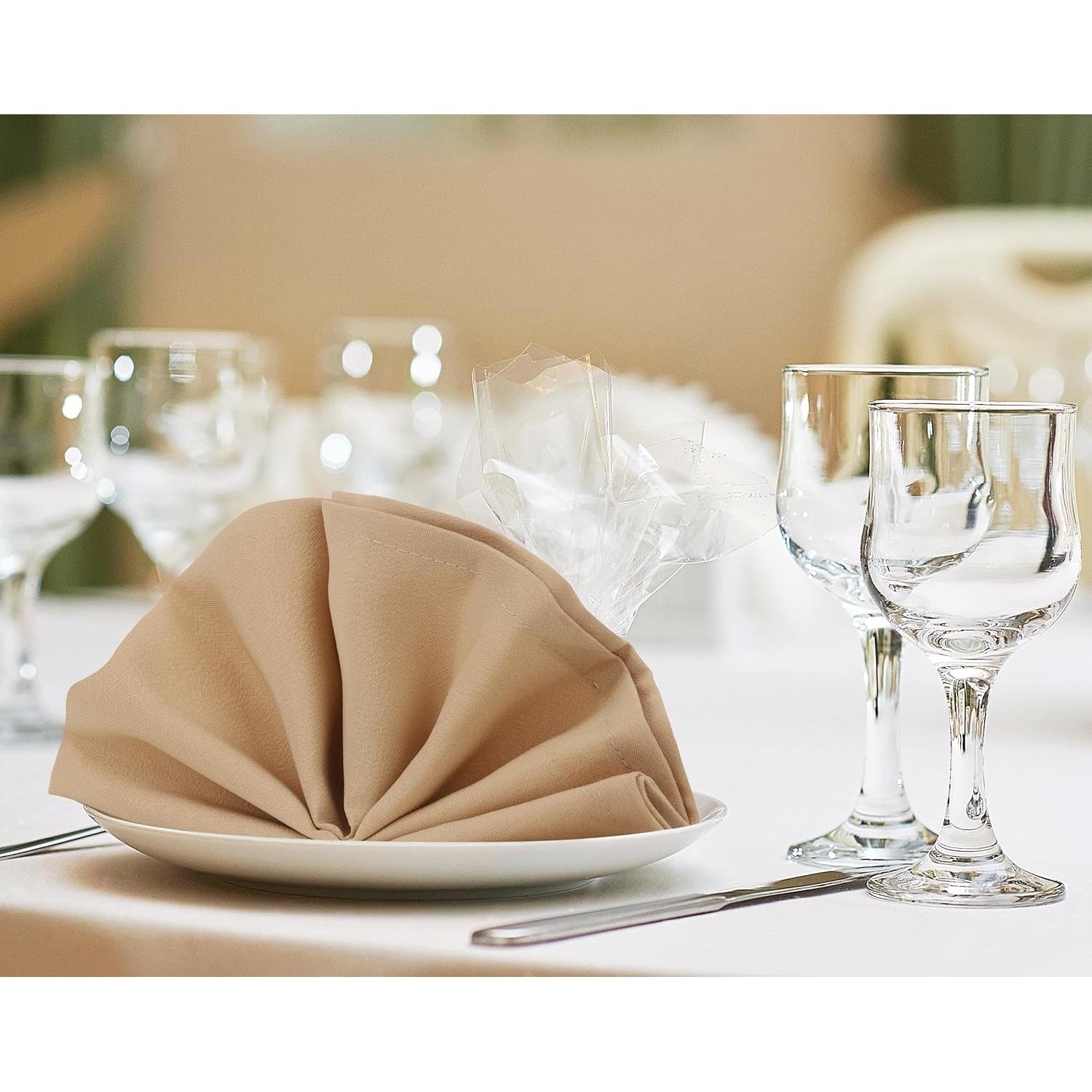 Servilletas de Tela Utopia Home Beige 43x43 cm - Paquete de 24