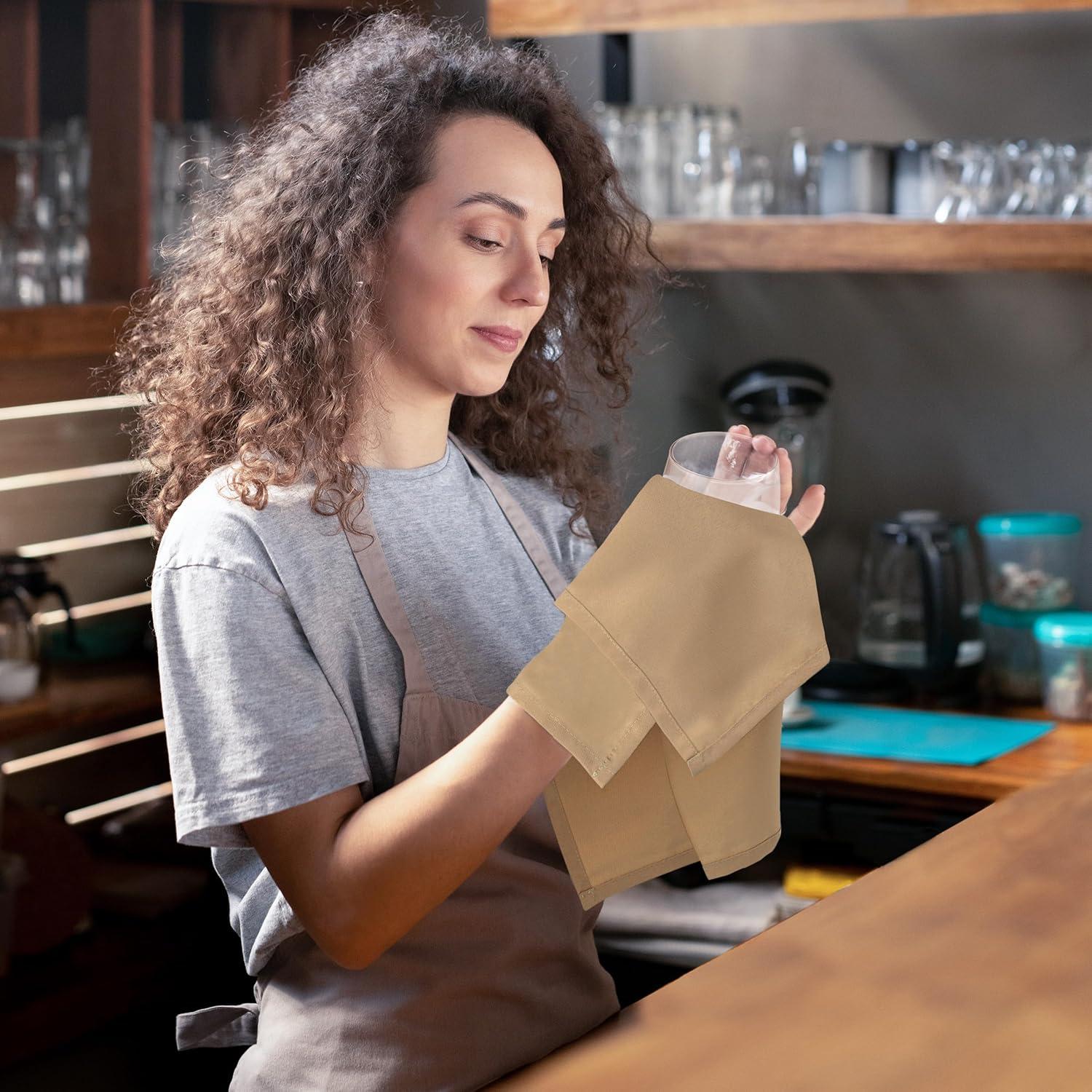 Servilletas de Tela Utopia Home Beige 43x43 cm - Paquete de 24