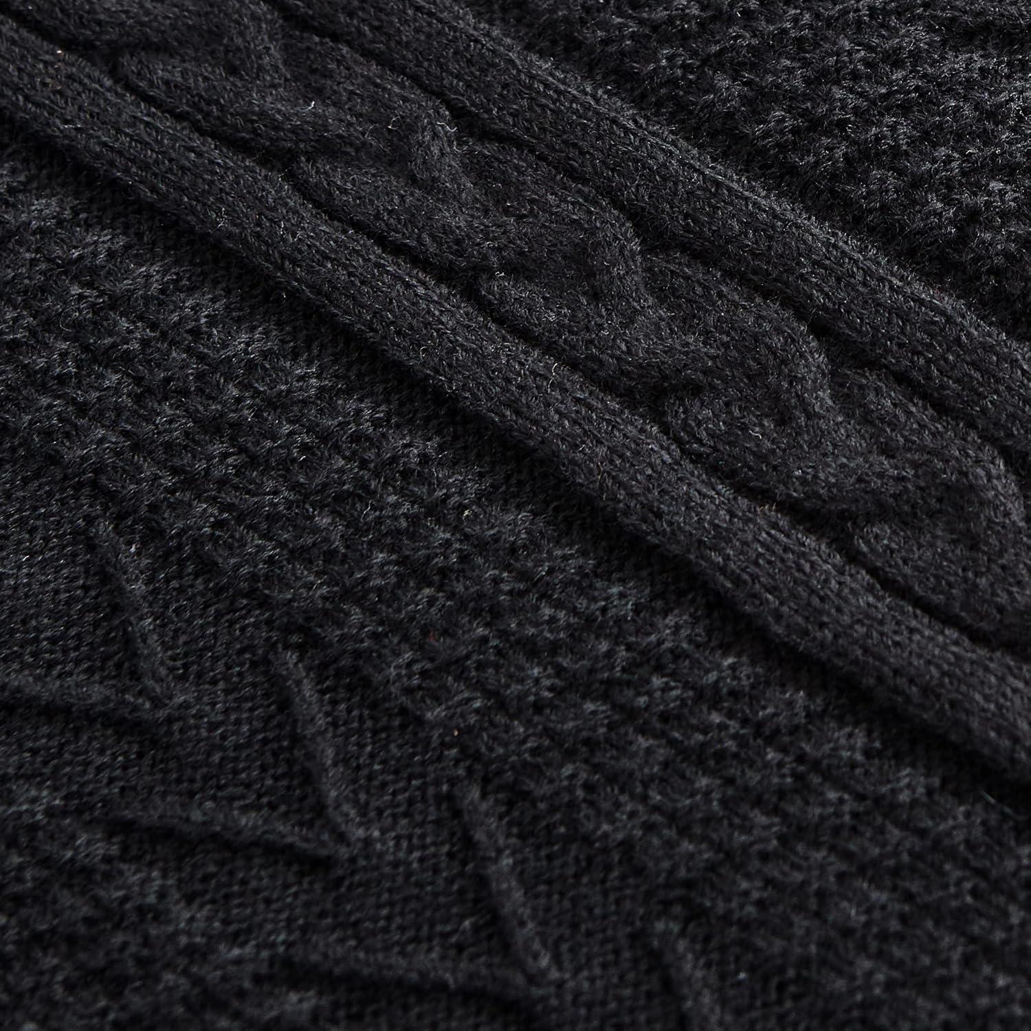 Manta de Acrílico Sherpa Longhui Negra 127x160 cm Gruesa