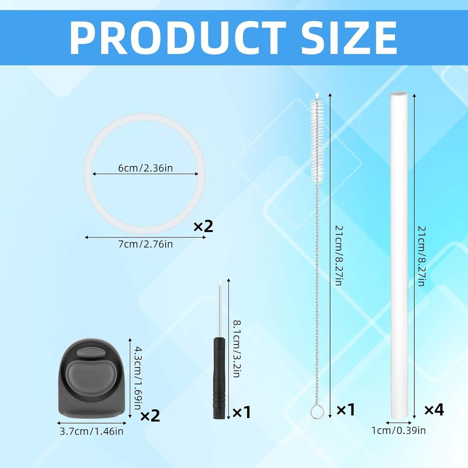 Kit de Repuesto Owala FreeSip BOXOB - 2 Tapas, 4 Popotes
