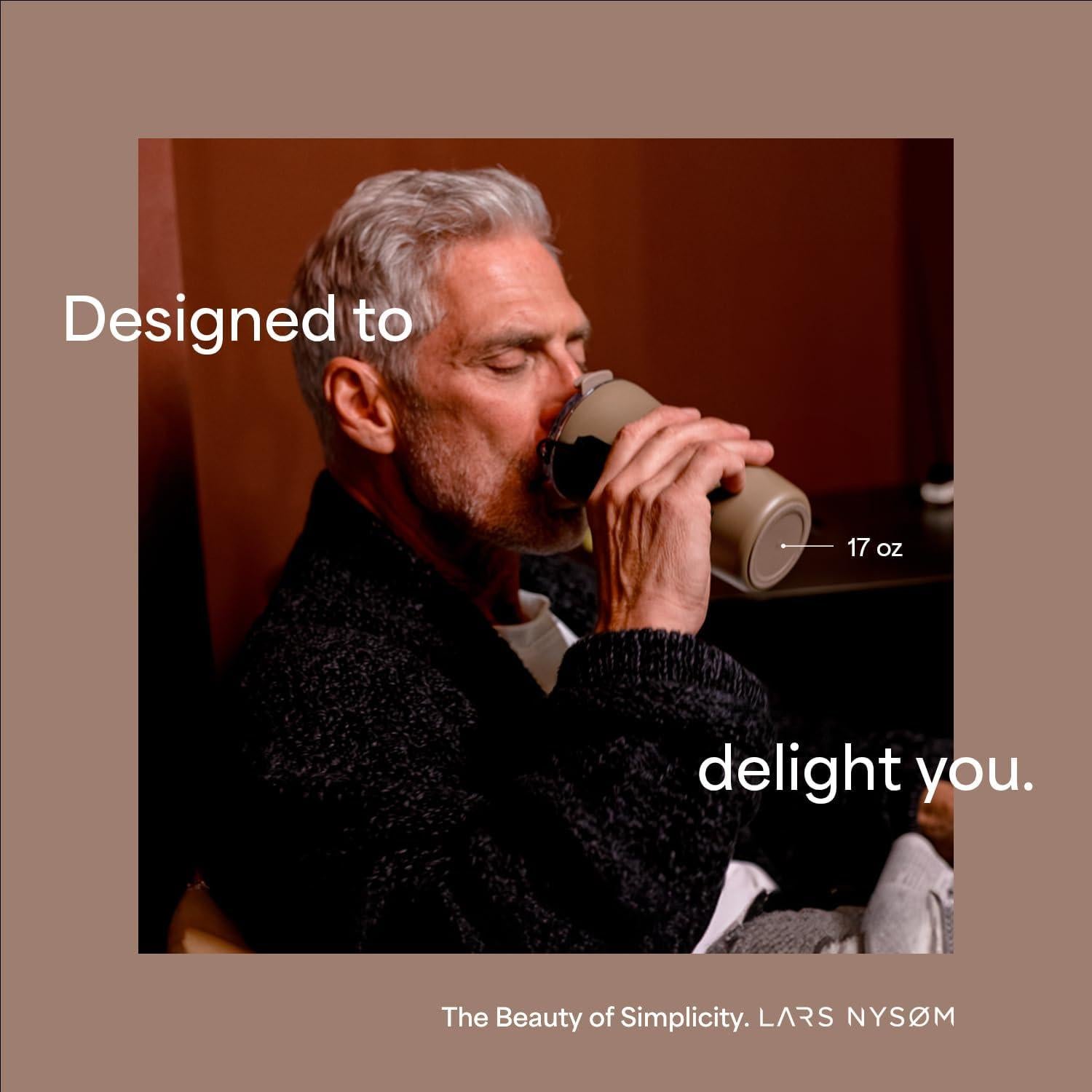 Taza Térmica LARS NYSØM 380ml Acero Inoxidable Beige Almendra