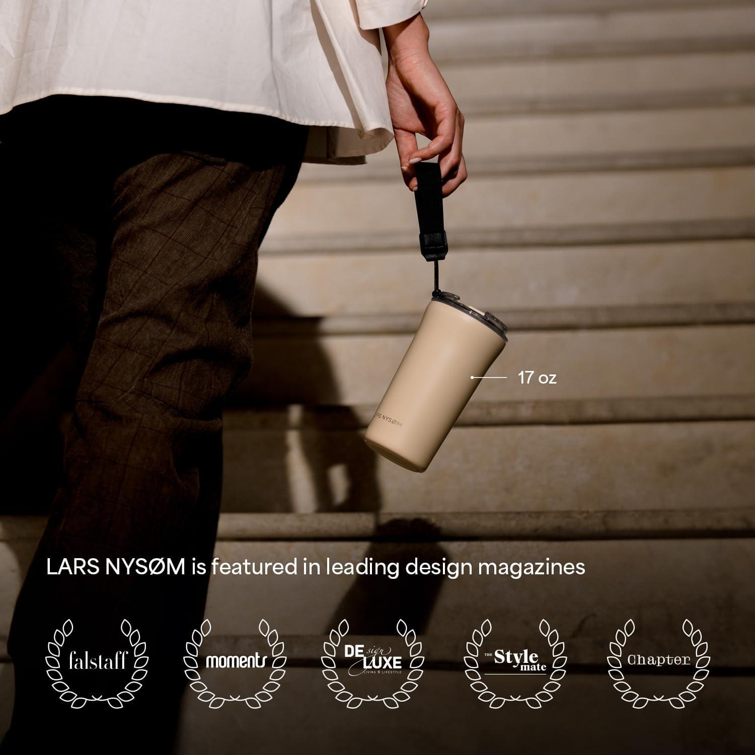 Taza Térmica LARS NYSØM 380ml Acero Inoxidable Beige Almendra