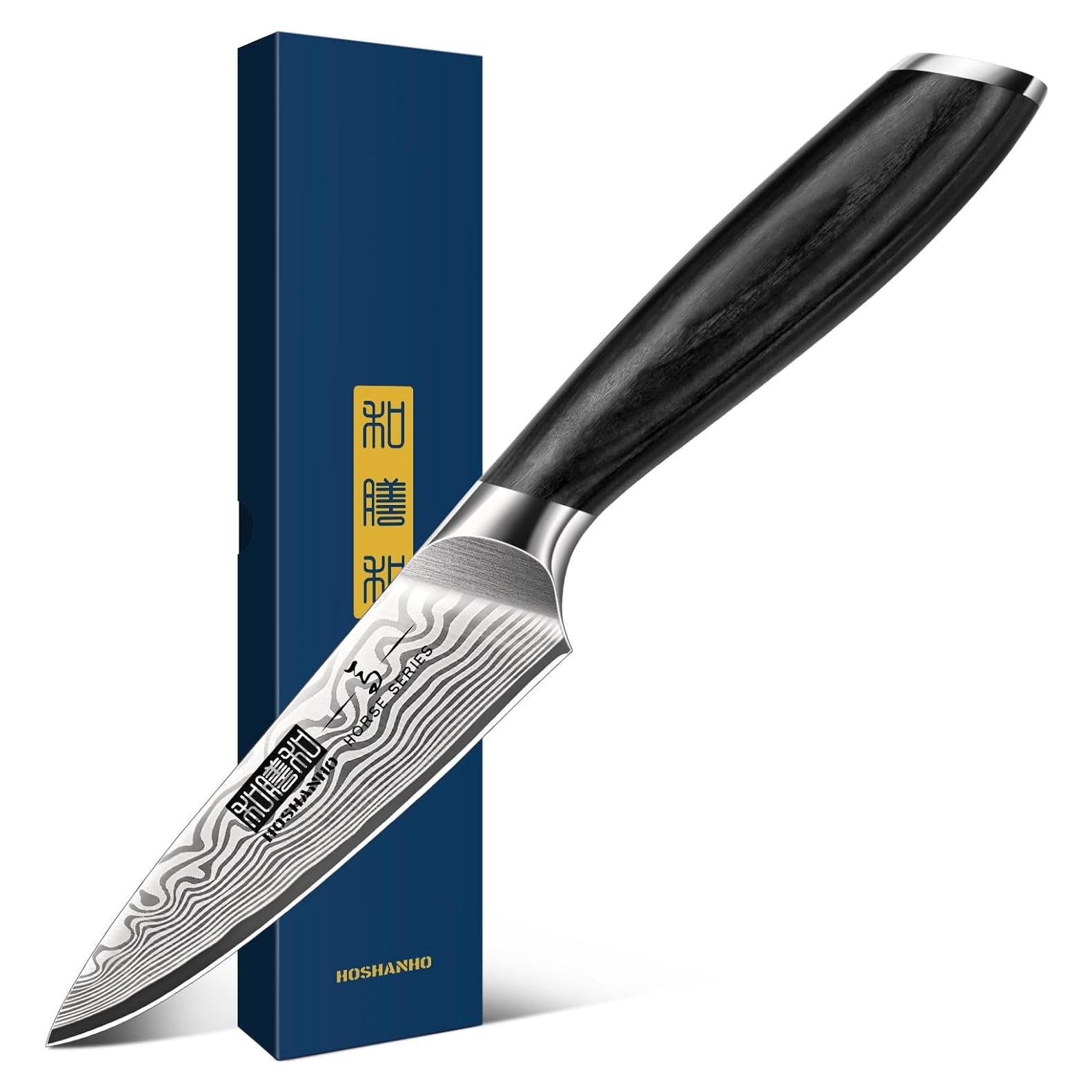 Cuchillo de Pelar HOSHANHO 9.5 cm Acero Carbono Mango Pakkawood