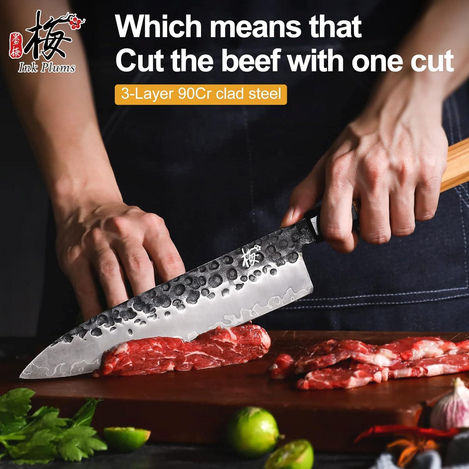 Juego de cuchillos de cocina Tinta de Ciruelas 3 piezas acero inoxidable