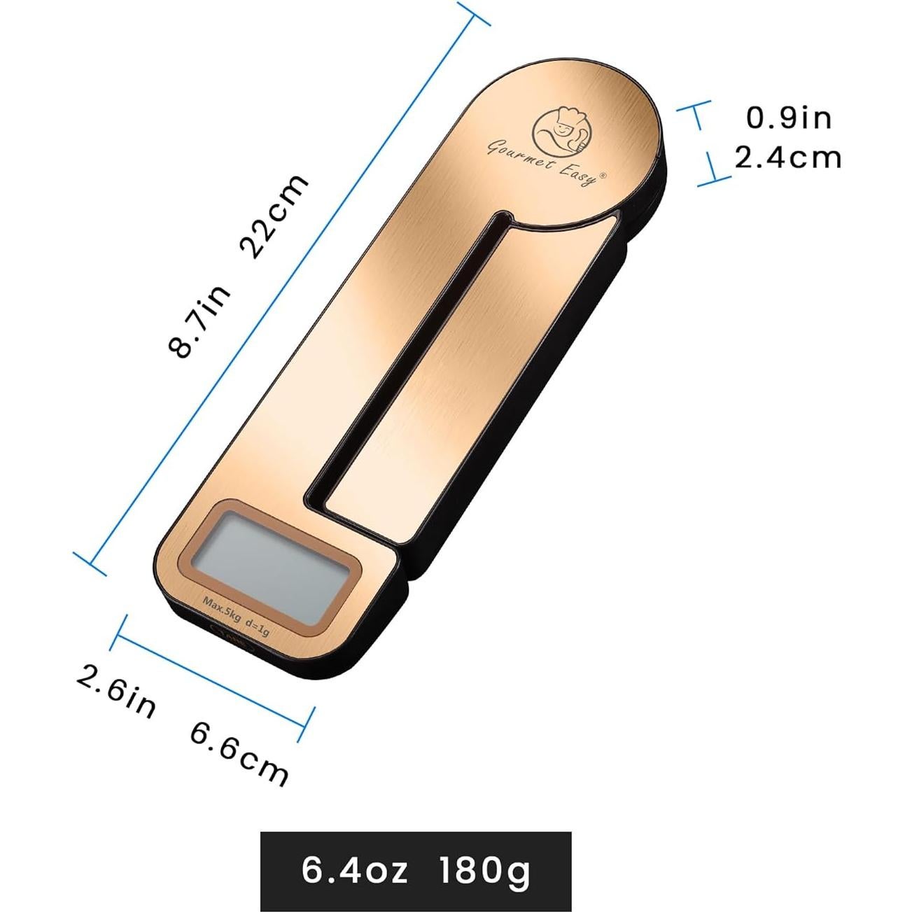Báscula de Cocina Gourmet Easy Dynamo 4.99 kg Sin Batería