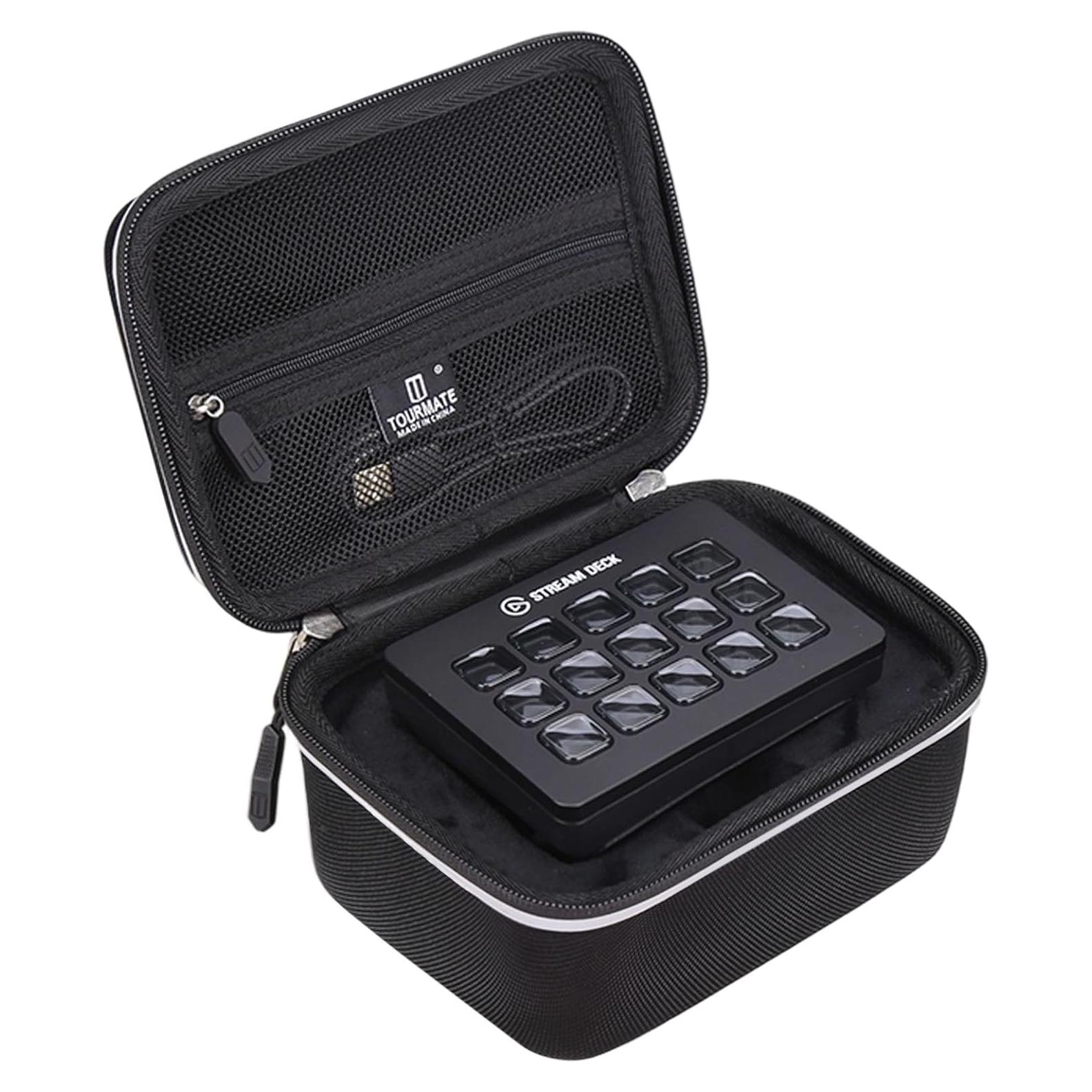 Funda Dura de Almacenamiento Tourmate para Elgato Stream Deck Mini - Caja de Viaje Negra
