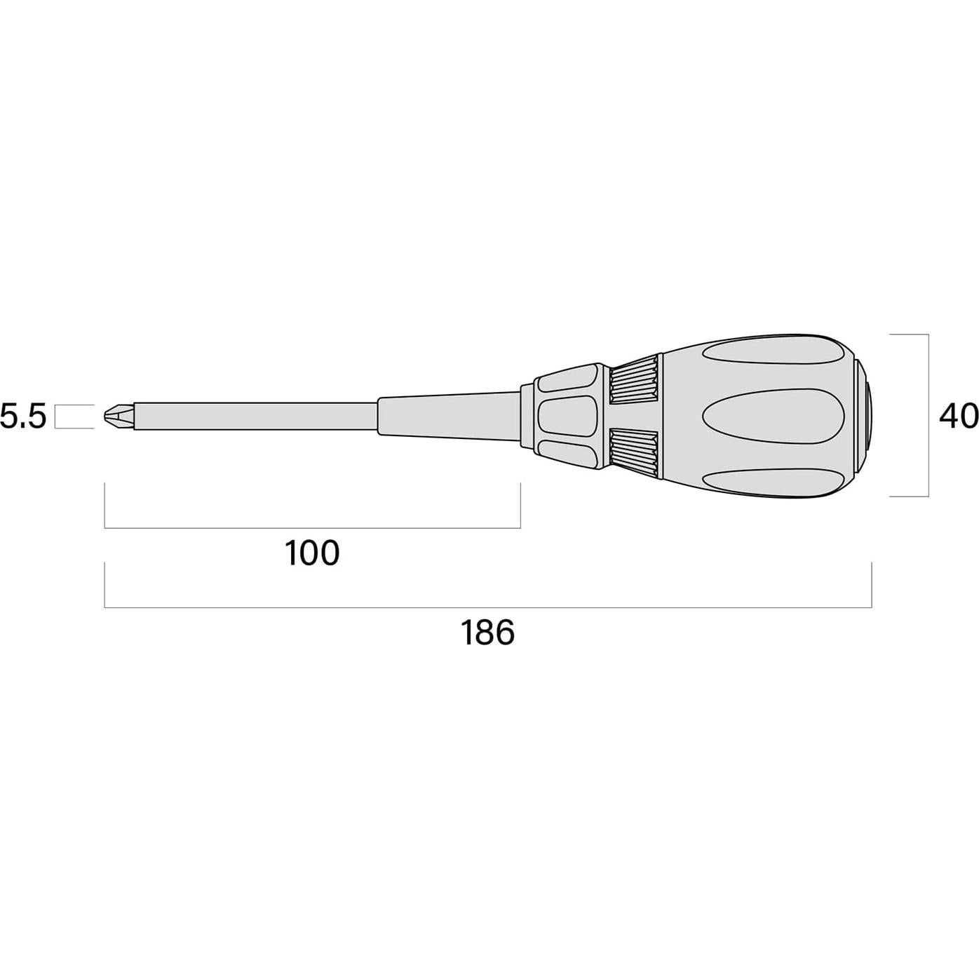 Destornillador Eléctrico Fujiya 524D-BG Aislado 100 mm