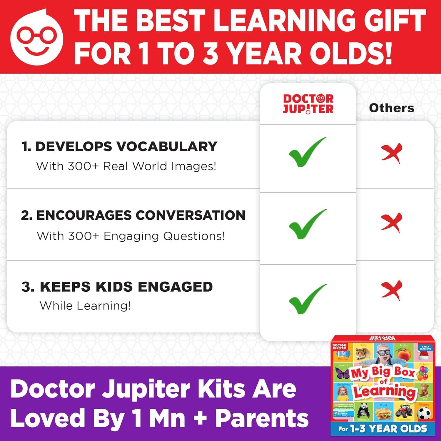 Caja de Aprendizaje Doctor Jupiter para Niños 1-3 Años