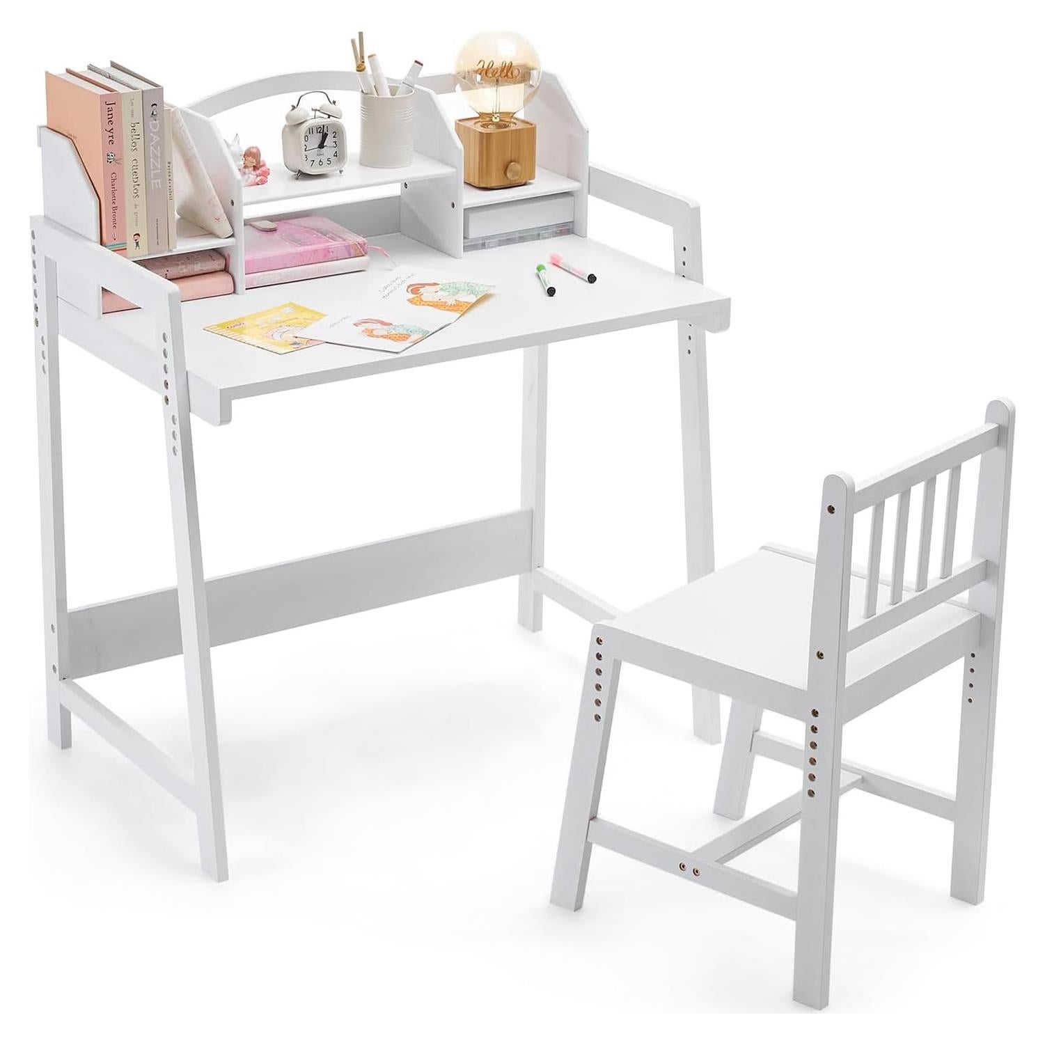 Conjunto de Escritorio y Silla Ajustable UNICOO - Bambú Ecológico