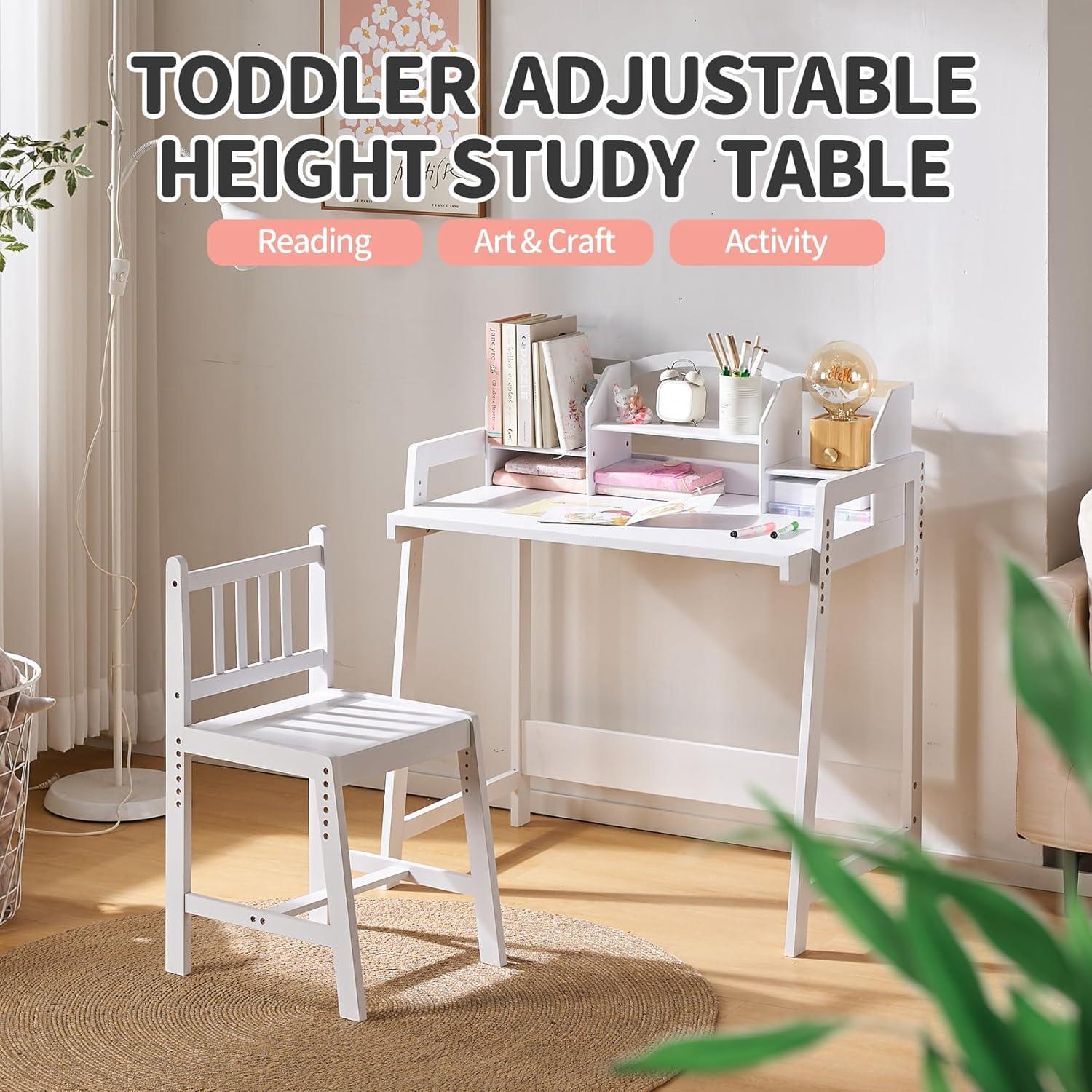 Conjunto de Escritorio y Silla Ajustable UNICOO - Bambú Ecológico