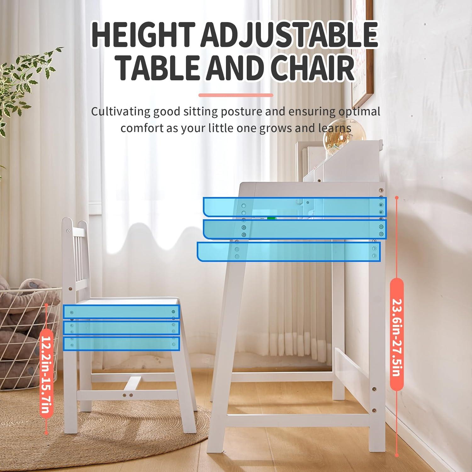 Conjunto de Escritorio y Silla Ajustable UNICOO - Bambú Ecológico