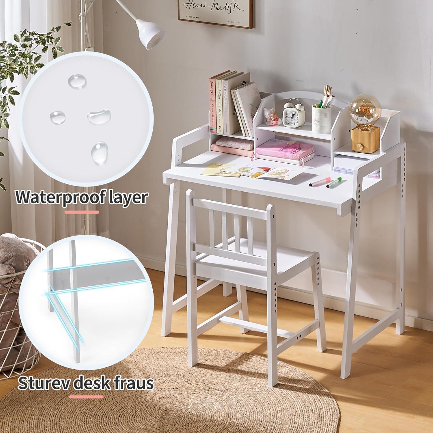 Conjunto de Escritorio y Silla Ajustable UNICOO - Bambú Ecológico