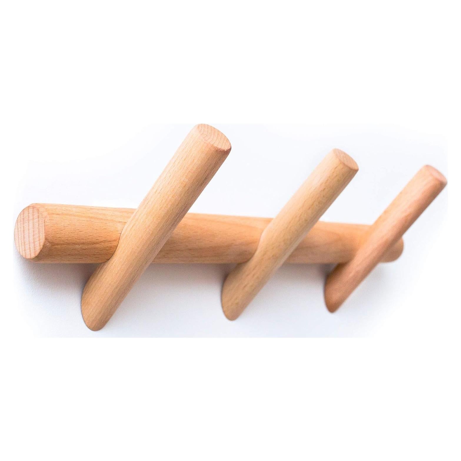 Perchero de Pared Eden & Co 3 Ganchos Madera Haya