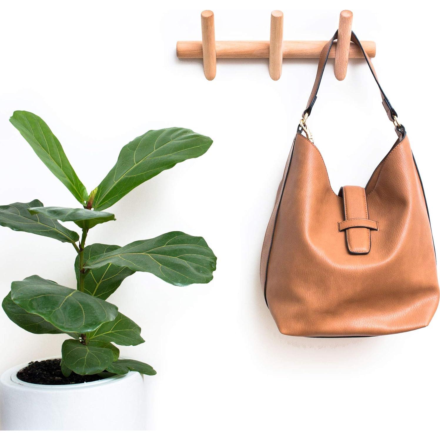 Perchero de Pared Eden & Co 3 Ganchos Madera Haya