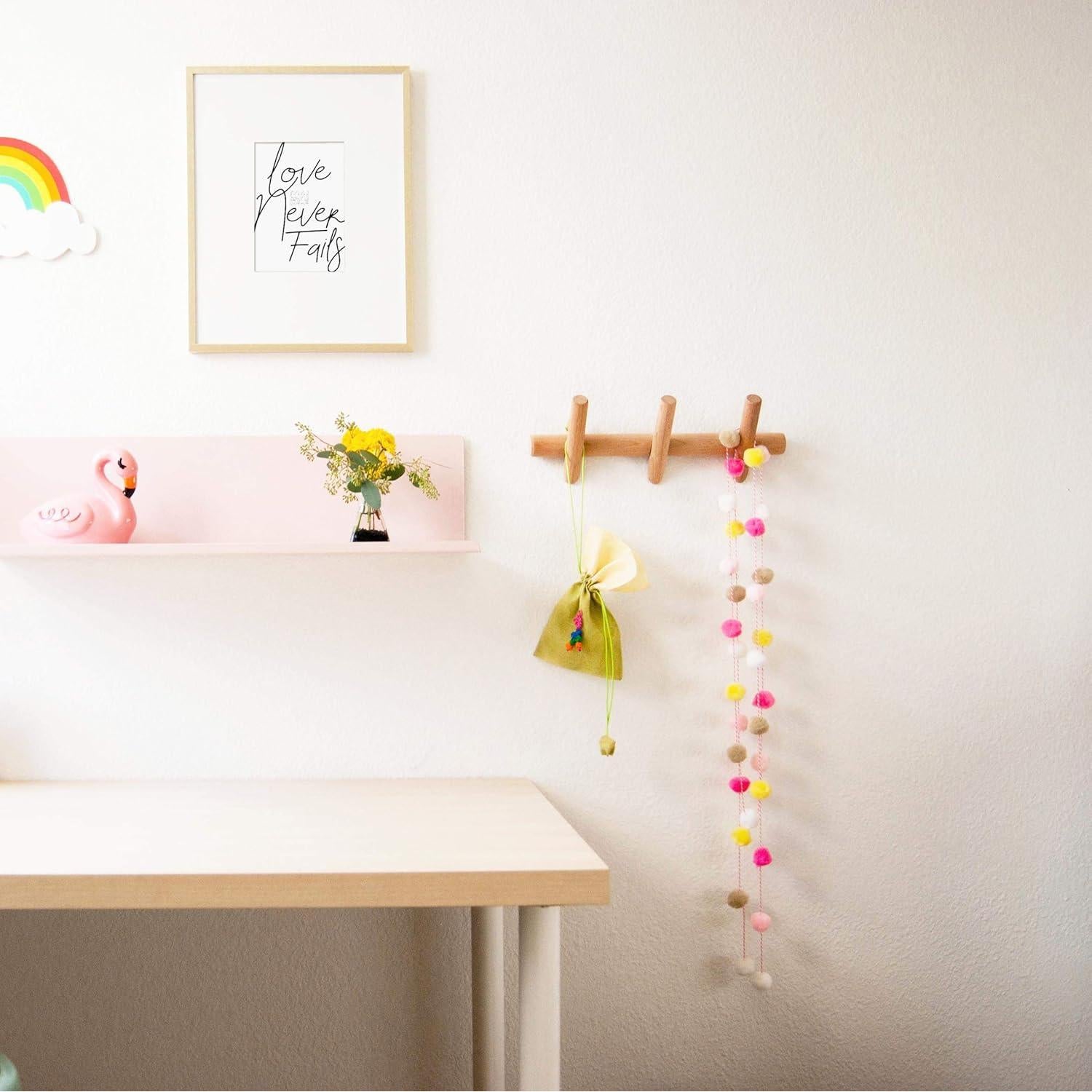 Perchero de Pared Eden & Co 3 Ganchos Madera Haya