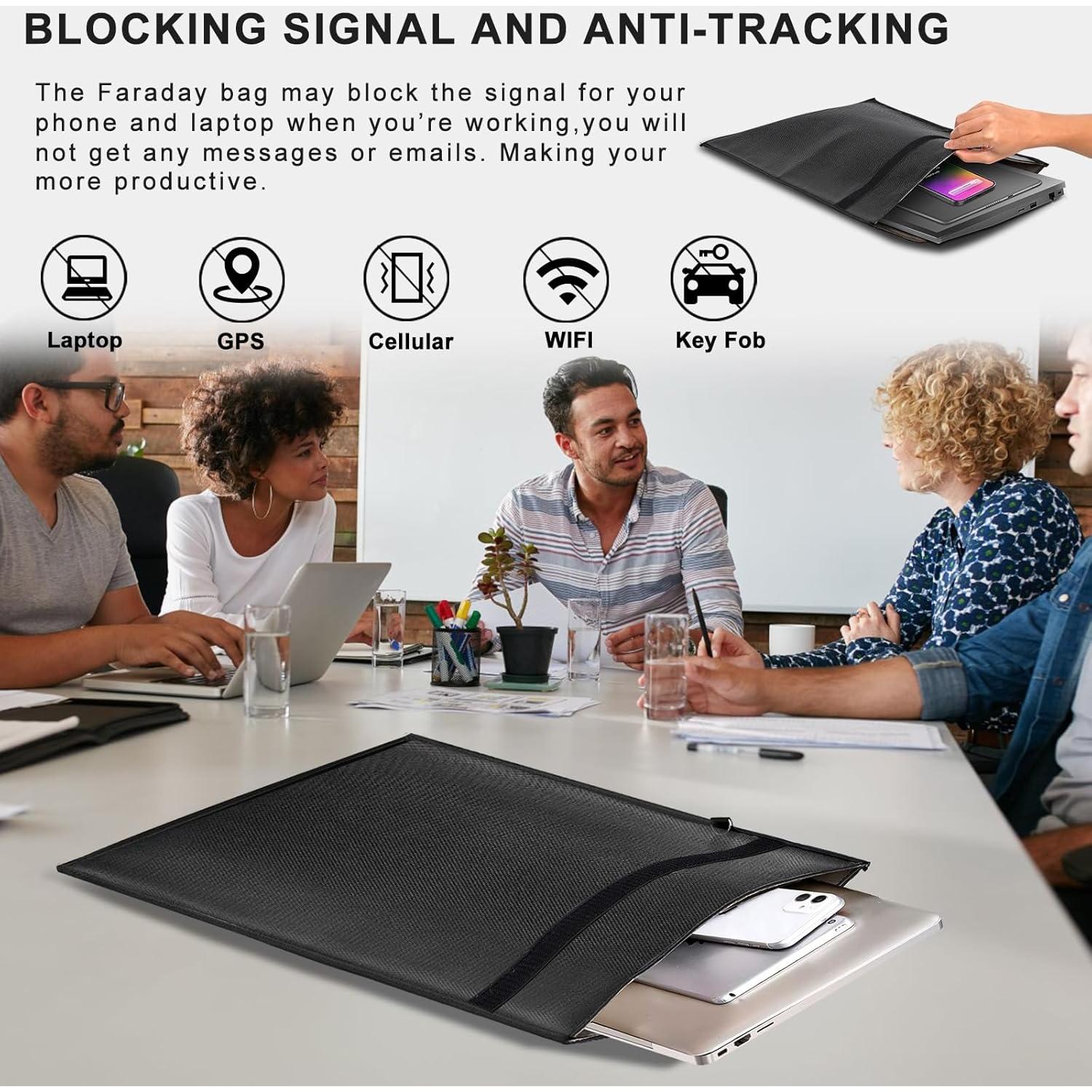 Paquete 5 Bolsas Faraday BeautyBucket, Anti-Rastreo y a Prueba de Agua