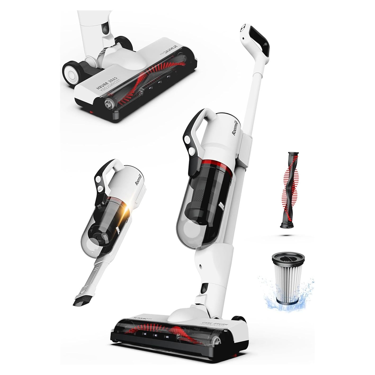 Aspiradora de varilla inalámbrica Roomie Tec L80, 2 en 1, HEPA