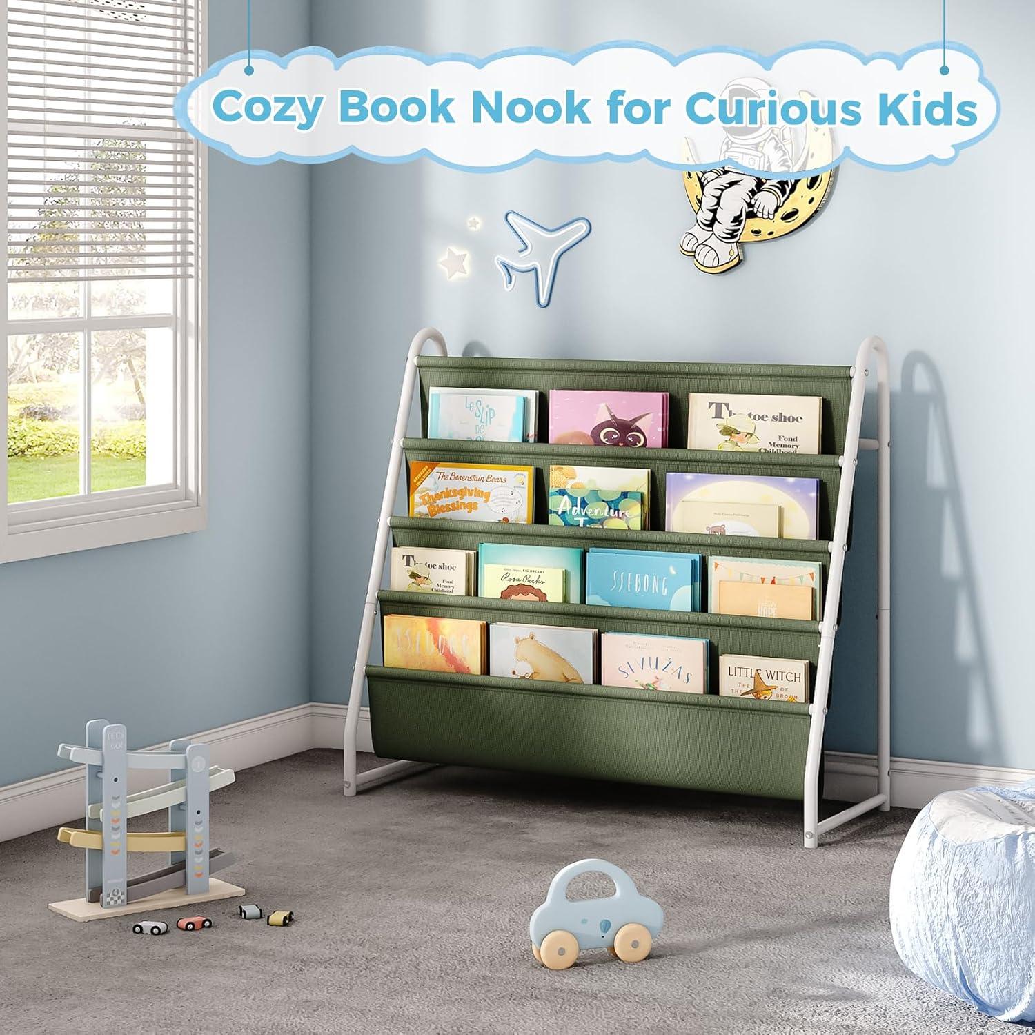 Estantería de Libros para Niños Tatub 4 Niveles Verde