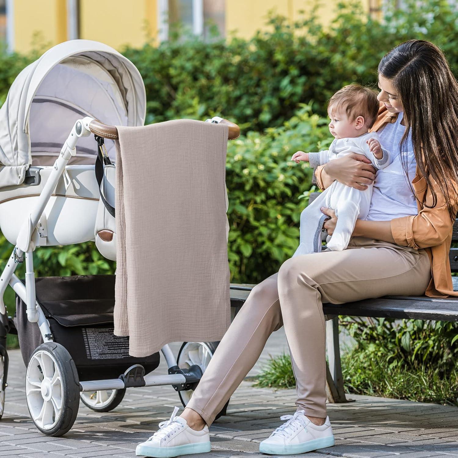 Cubierta de Lactancia Treela 3 Pcs Muselina Algodón 100x62cm