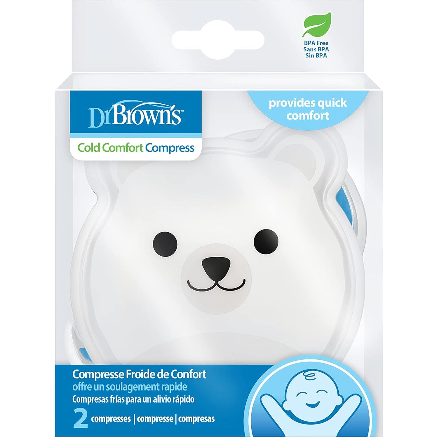 Compresa Fría Dr. Brown para Bebés - Alivio Natural, 2 Paquetes