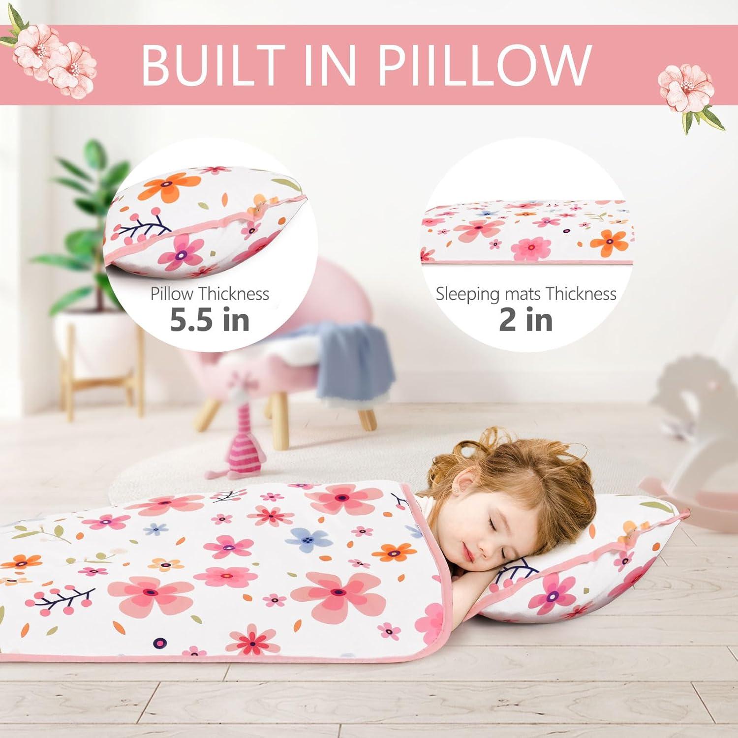 Estera para Siesta Floral Cozyholy 140x58 cm con Almohada