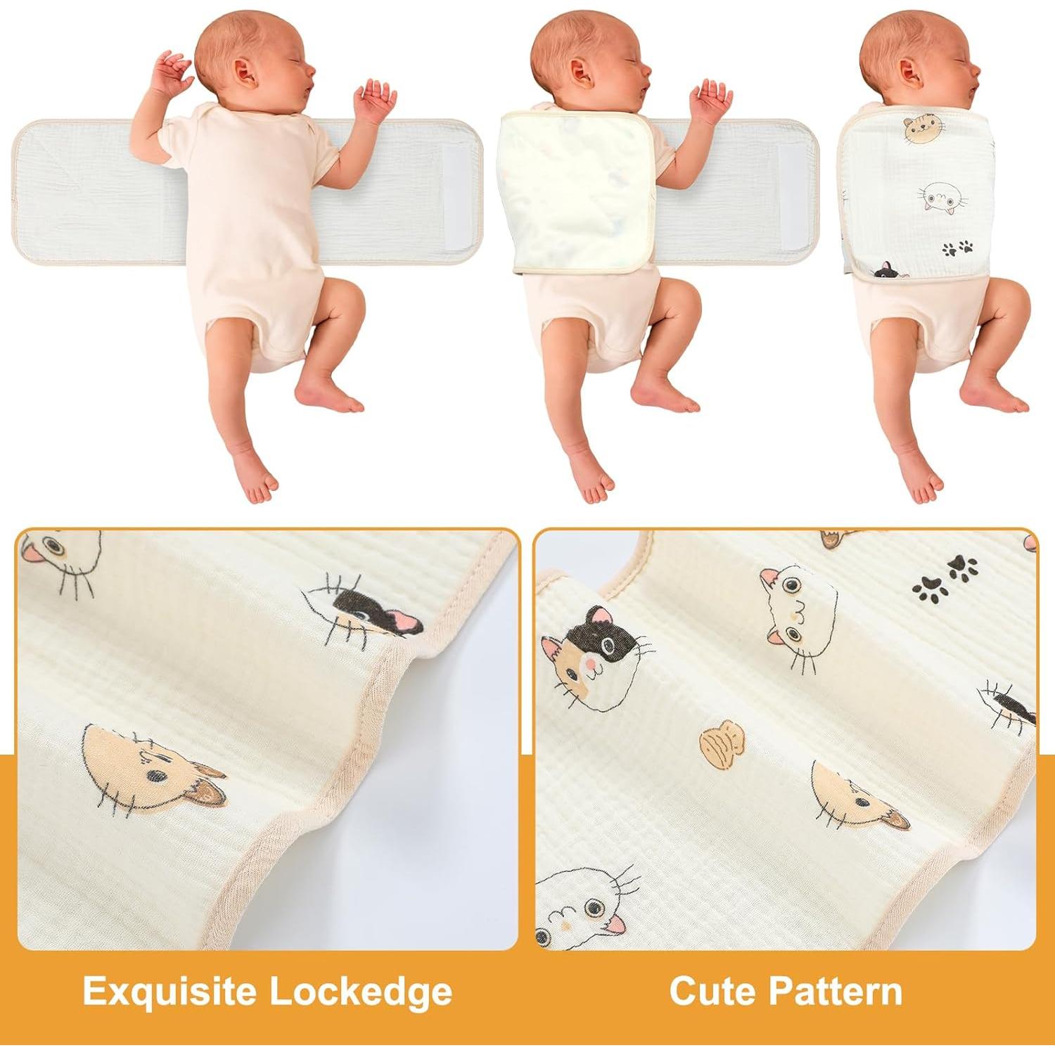 6 Bandas Ajustables para Envolver Bebés Funnysoft - Algodón