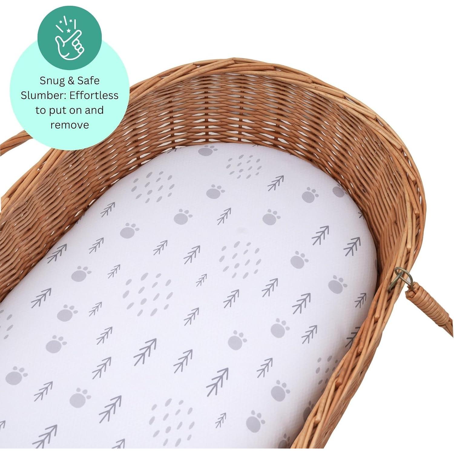 Sábanas para Cuna Tansy Panda 3PC 76.2x45.7cm Suaves Unisex