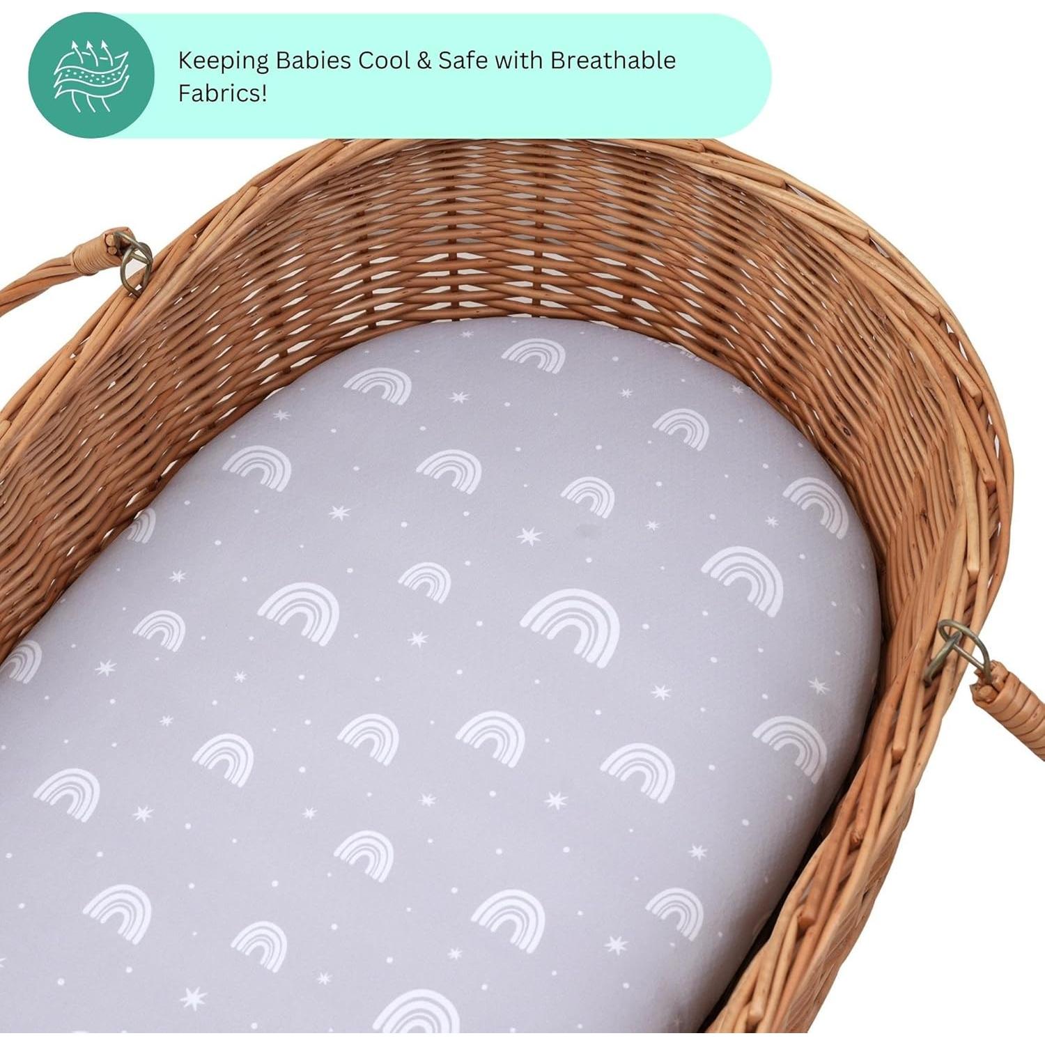 Sábanas para Cuna Tansy Panda 3PC 76.2x45.7cm Suaves Unisex