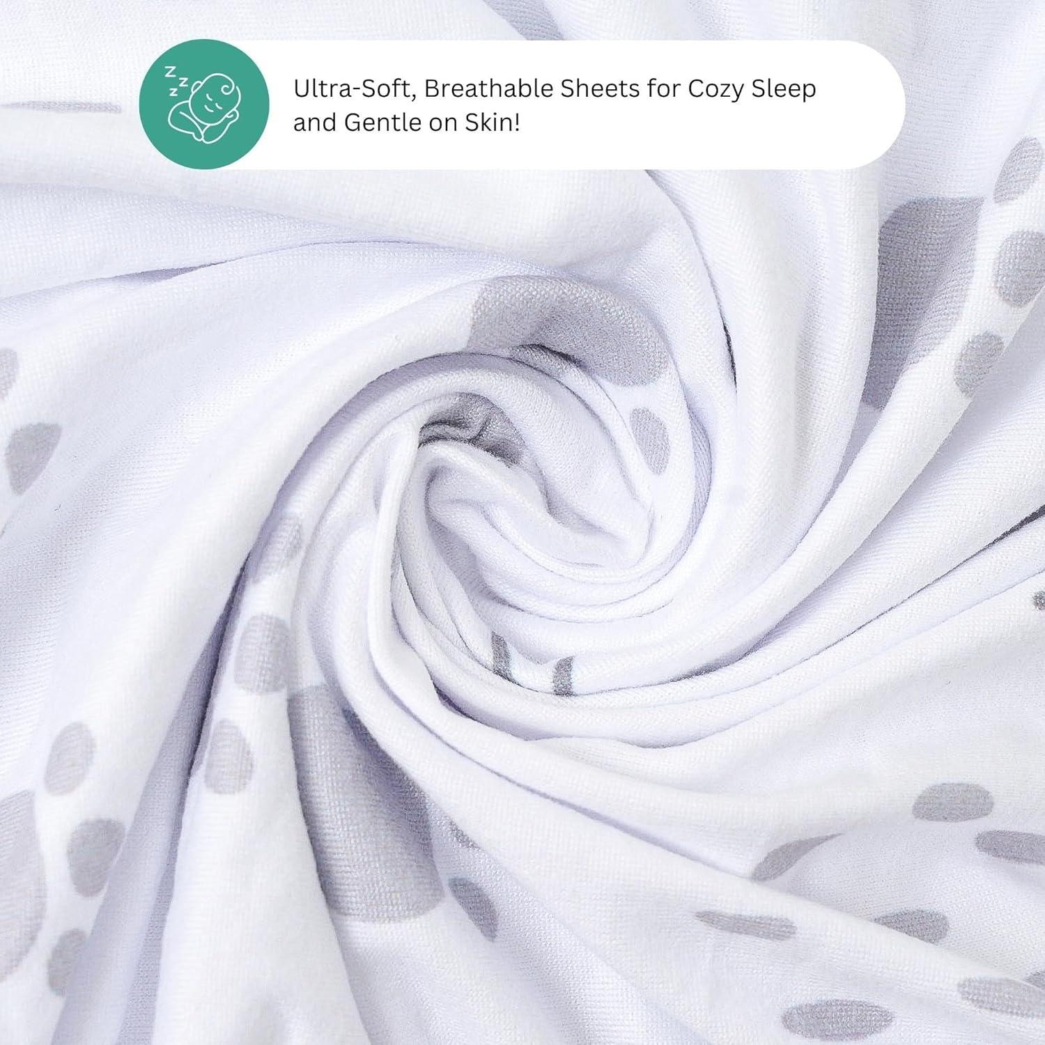 Sábanas para Cuna Tansy Panda 3PC 76.2x45.7cm Suaves Unisex