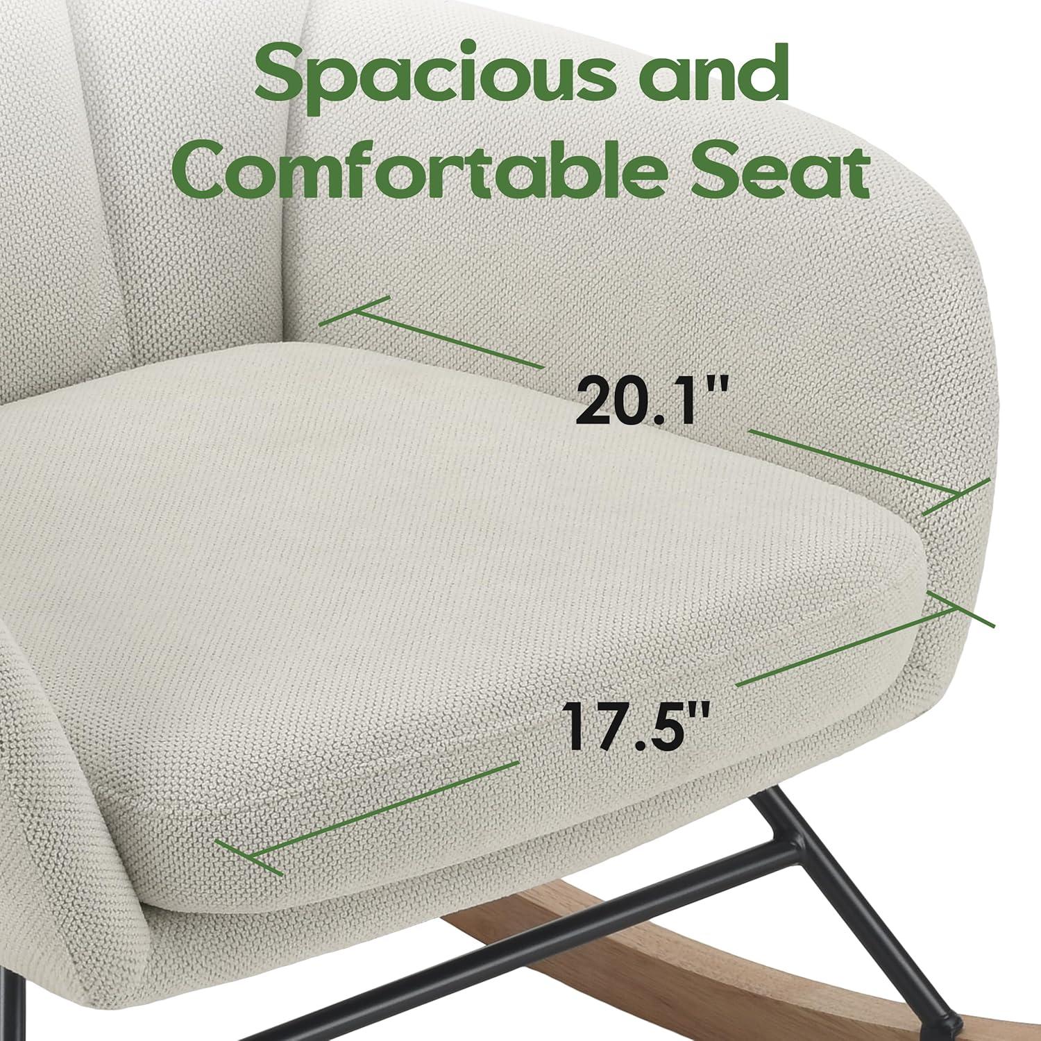 Silla Mecedora AYEASY RC016 Beige para Lactancia y Relax