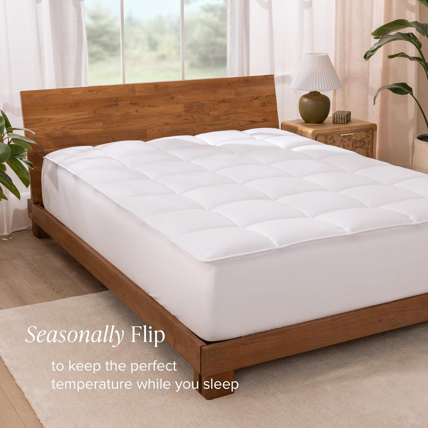 Almohadilla de Colchón Twin Bare Home Reversible Microplush