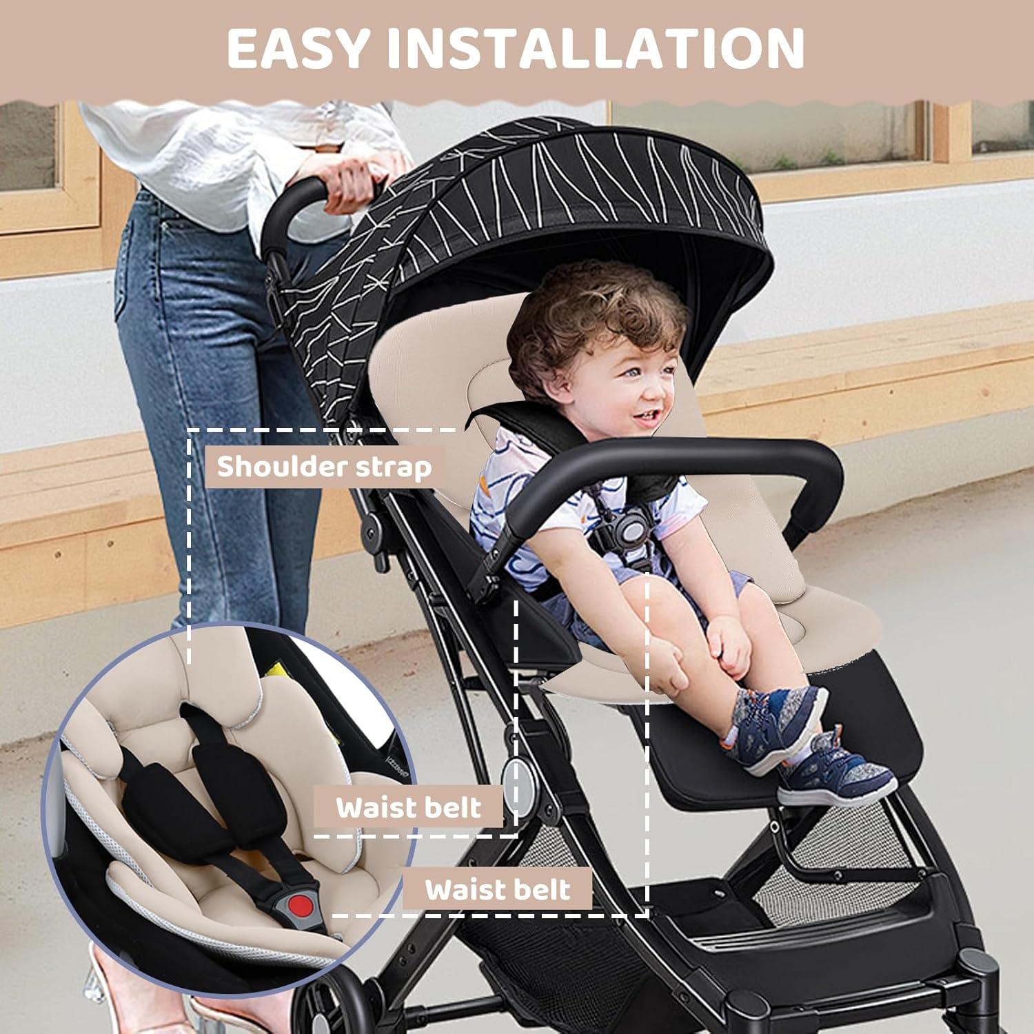 Cojín para Asiento de Auto Bebés Universal Beige - Reversible