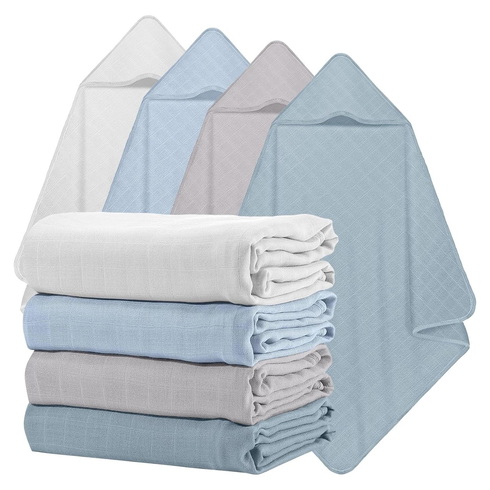 Juego de 4 Toallas de Baño con Capucha Preboun 81x81cm Algodón