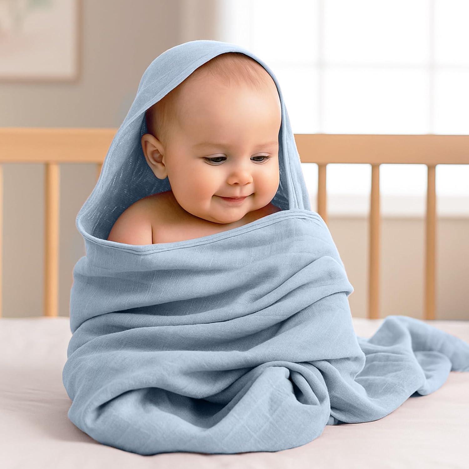 Juego de 4 Toallas de Baño con Capucha Preboun 81x81cm Algodón