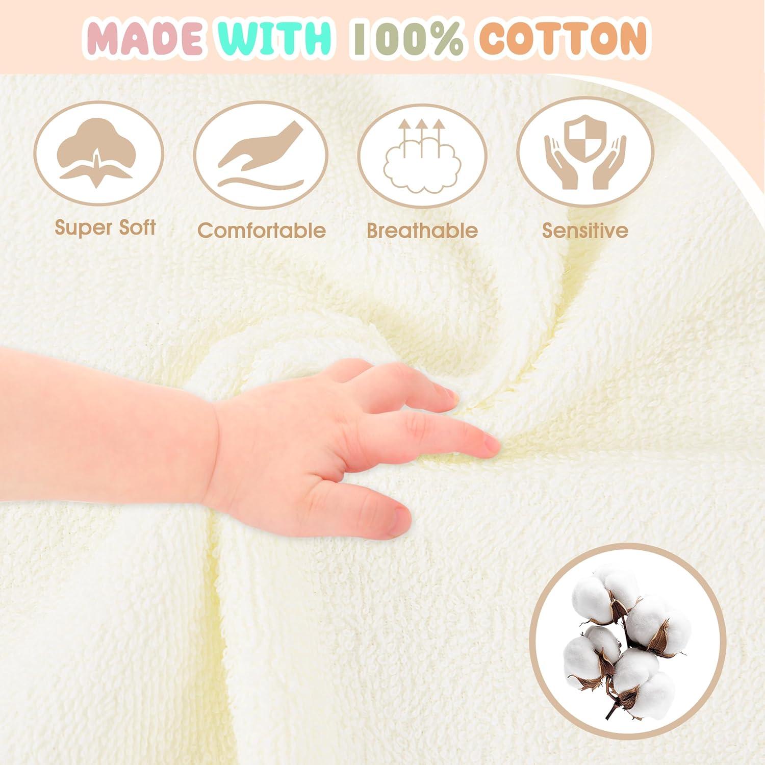 Toalla con Capucha Bebé Favour 76x76 cm Algodón Cordero Beige