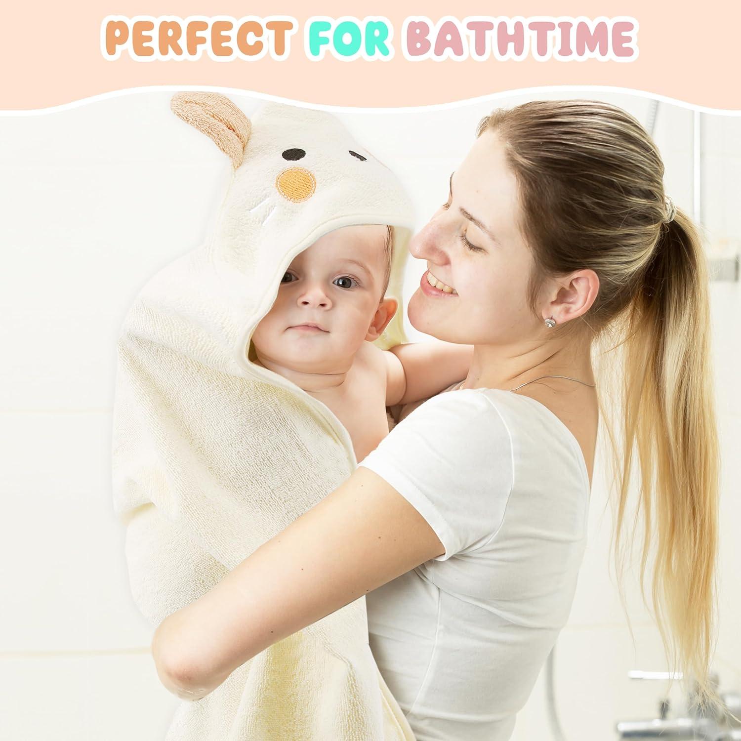 Toalla con Capucha Bebé Favour 76x76 cm Algodón Cordero Beige