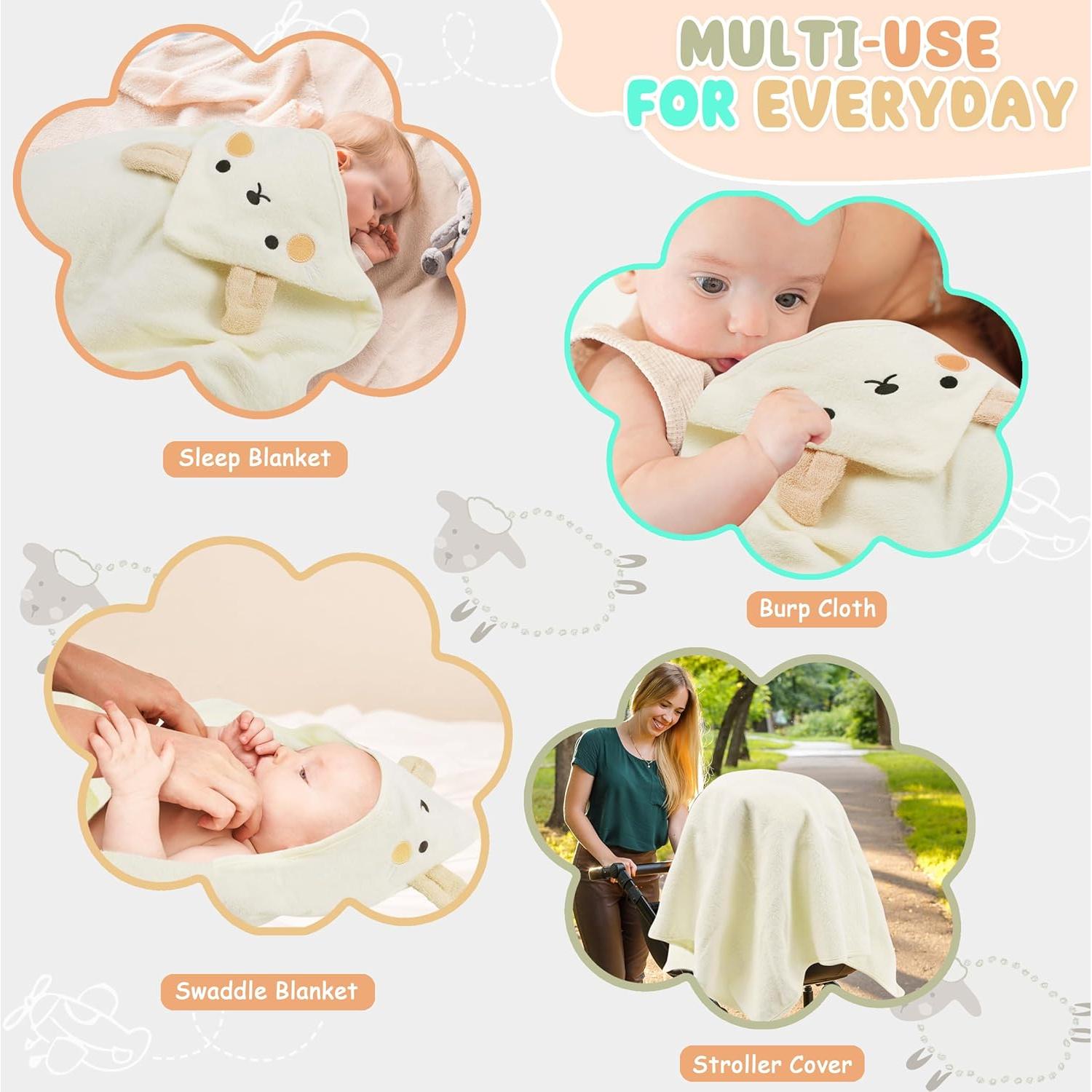 Toalla con Capucha Bebé Favour 76x76 cm Algodón Cordero Beige