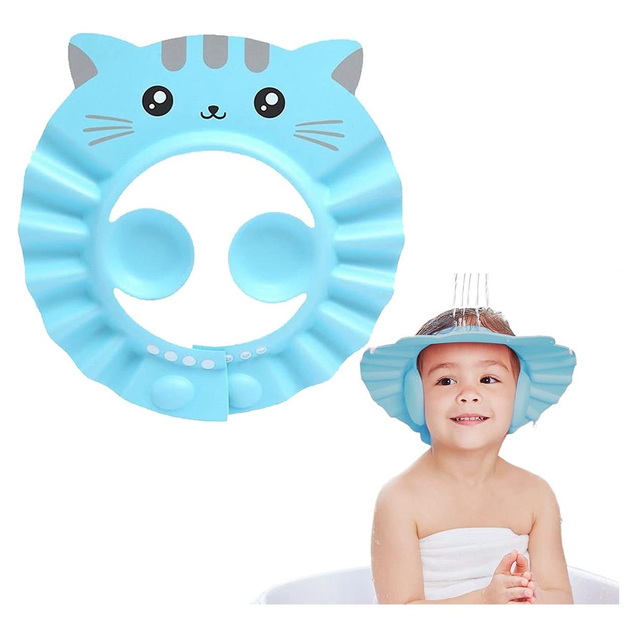 Gorro de Ducha para Bebé PENINSULA LOVE Ajustable EVA Rosa/Verde/Azul/Amarillo