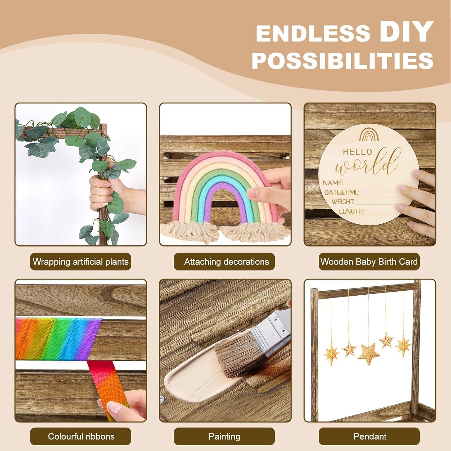 Caja de Madera Snpwne para Bebé 40.6x30.5x22.9cm Negra