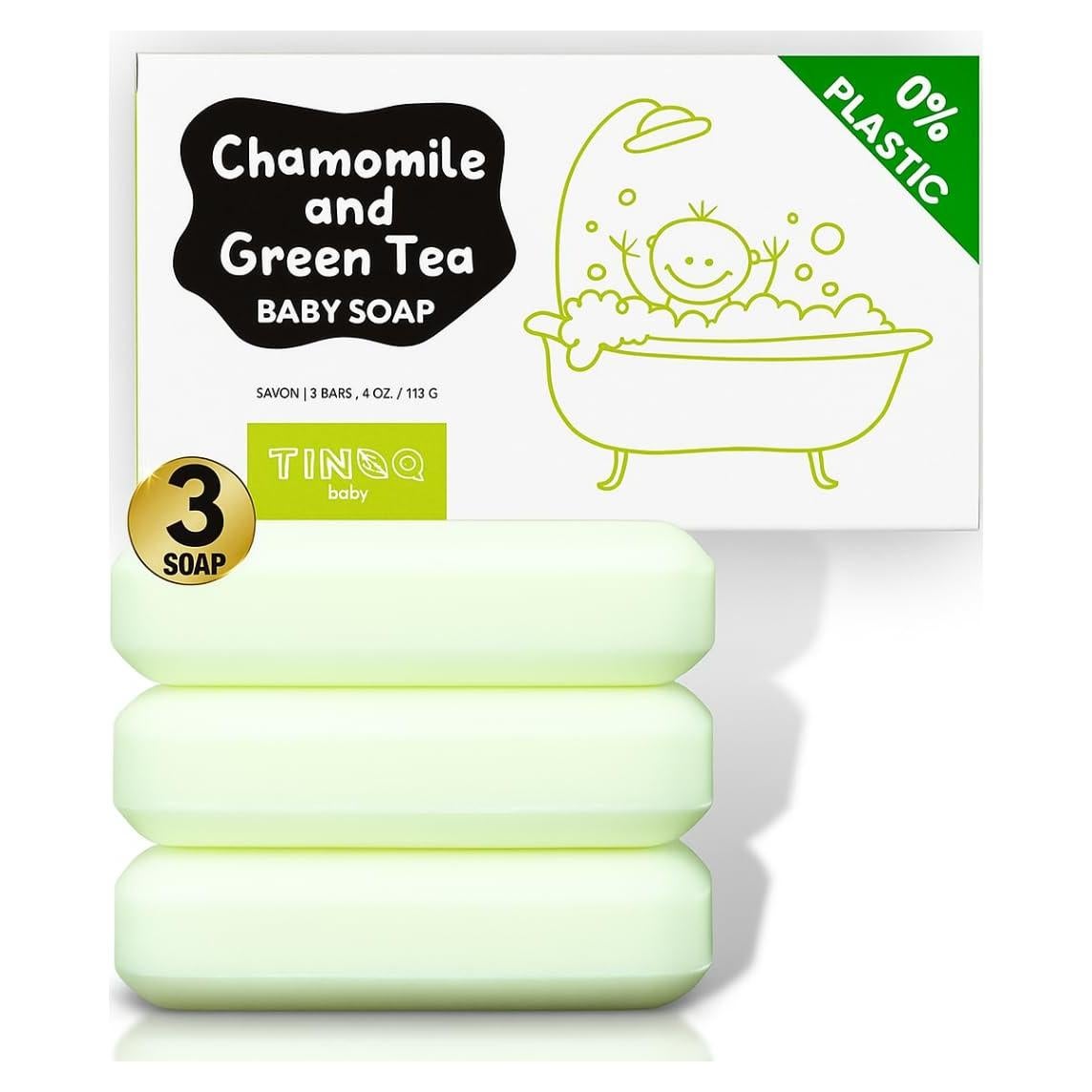 Jabón de Barra Orgánico Hipoalergénico Tinoq - Manzanilla 340g