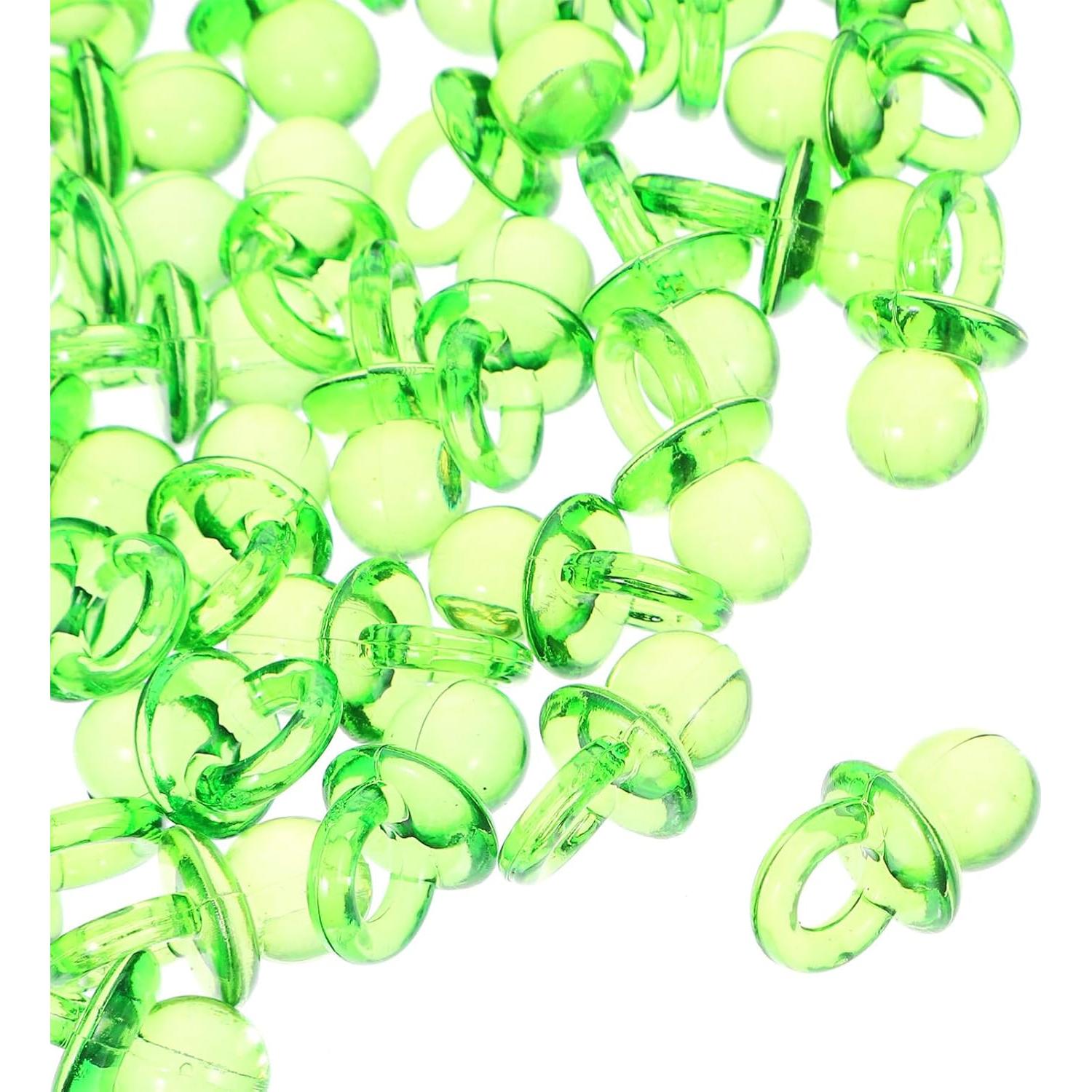 2 Mini Chupetes Acrílicos Azul para Baby Shower y Cumpleaños