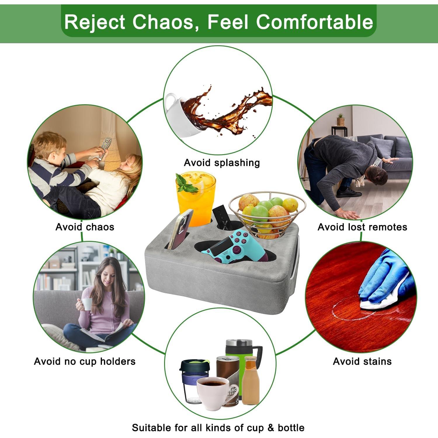 Cojín Soporte Bebidas NISDOING 5 Agujeros Gris