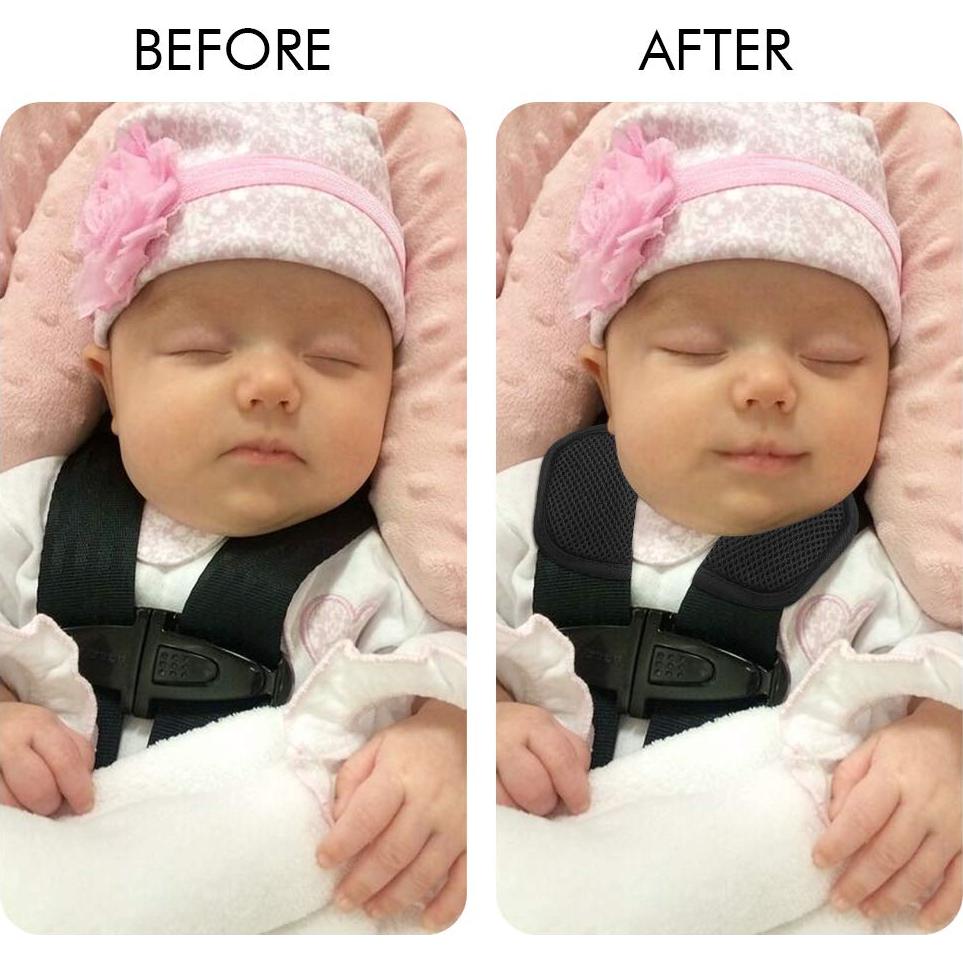 Accmor Fundas para Correas de Asiento de Auto Bebés - Negro